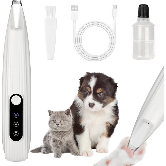 Comparer les prix de Tondeuse pour chienTondeuse pour Chat RasoirTondeuse Chien Tondeuse Tondeuse de Pattes de ChienTondeuse Silencieuse -Blanc