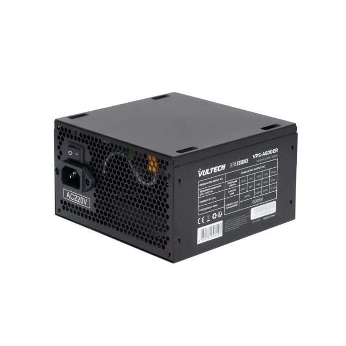 Vultech Alimentatore ATX 600W VPS-A600ER Nero per PC - Connettore 24