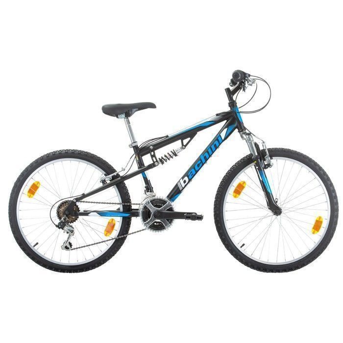 Vélo enfant - VTT 24 Tout Suspendu - Transmission complète Shimano - idéal pour taille entre 1.35 et 1.60m