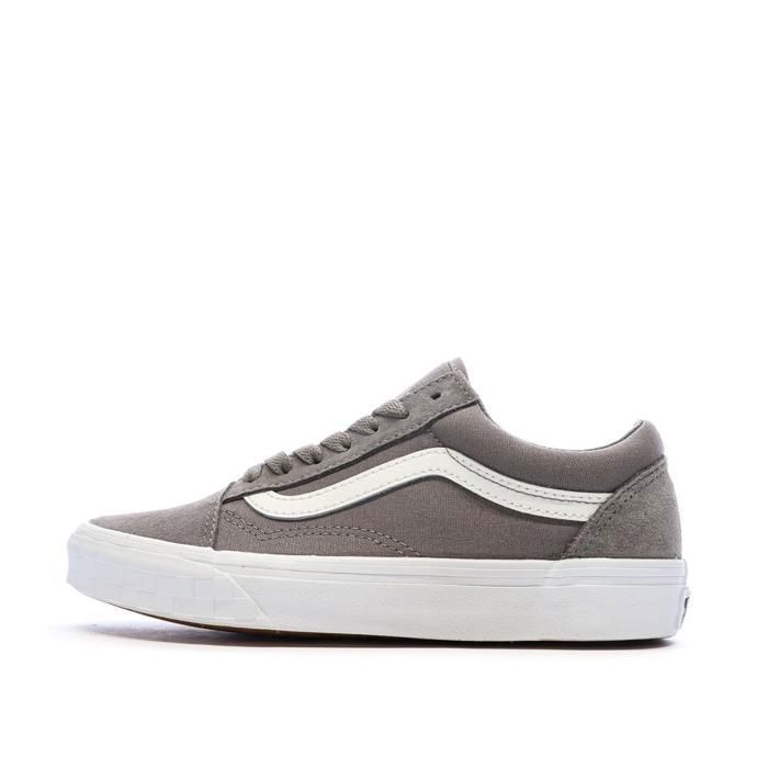 Vans Baskets Grise Femme Vans Old Skool Check Bumper