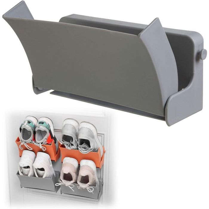 Support Chaussure Mural Pliable étagères rangement chaussures pliable mural cintre à couloir et couloir gris