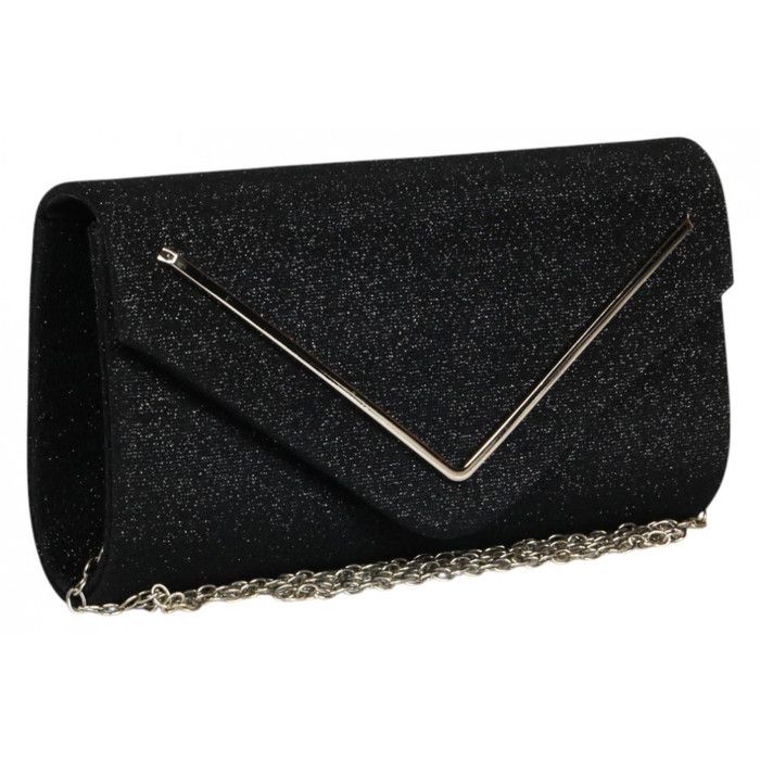 Pochette cérémonie-Nyls Création-Pochette Femme Noire Paillettes Sac Soiree Mariage Minaudiere Nellyst - Noir Pochette cérémonie-Nyls Création-Pochette Femme Noire Paillettes Sac Soiree Mariage Minaudiere Nellyst - Noir