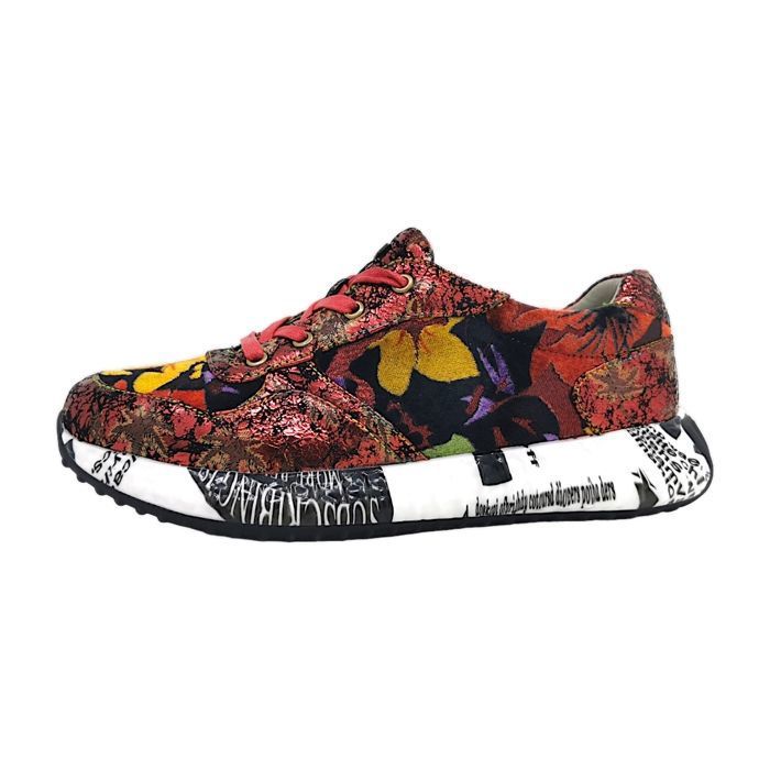 Femmes Laura Vita chaussure à lacets sportive  Textile Lacets Plat - rouge