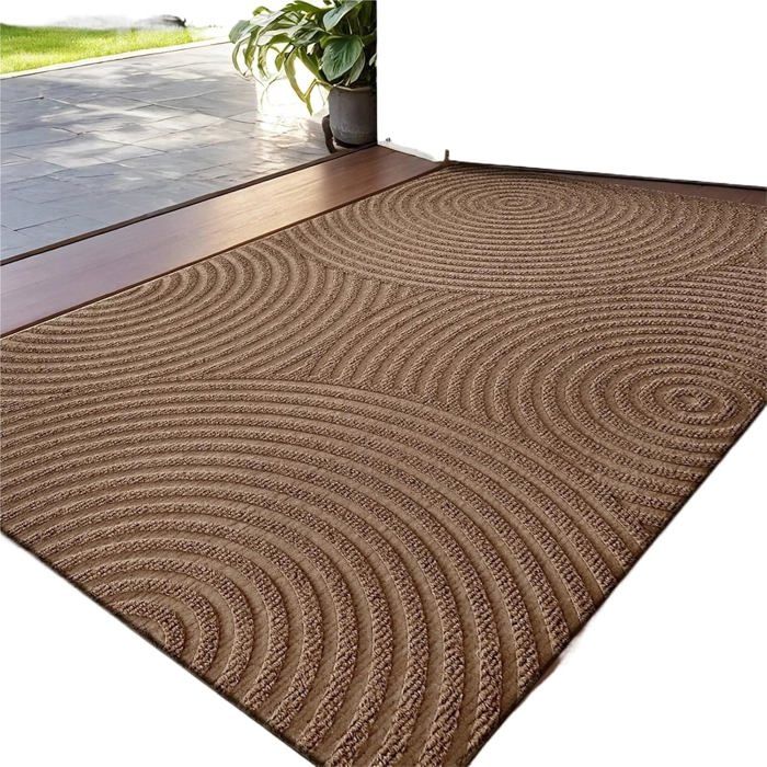 Tapis entrée géométrique rainures 3D tapis porte rasoir professionnel arrête