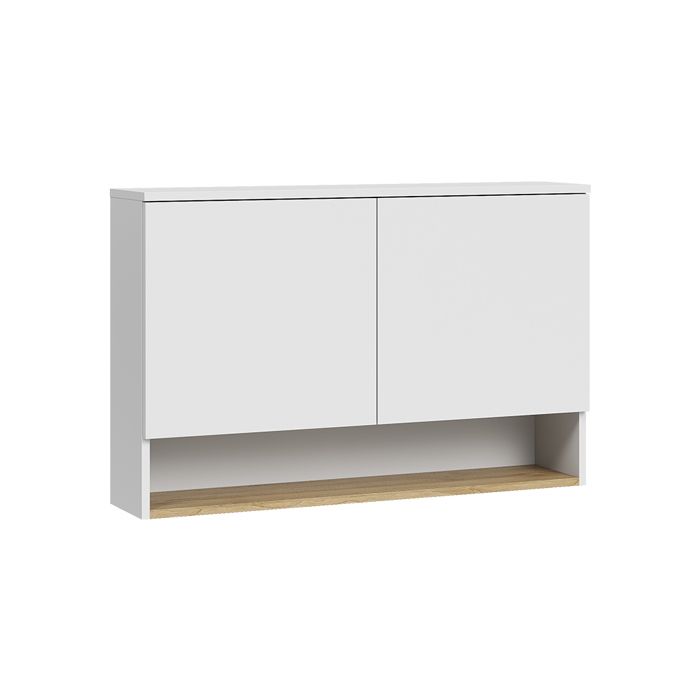 Armoire murale Viktor 93.6x60cm à 2 portes Blanc/Chêne Artisan Vicco 62860 Armoire murale Viktor 93.6x60cm à 2 portes Blanc/Chêne Artisan Vicco 62860