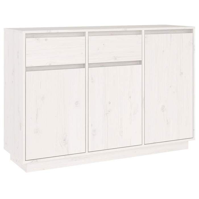 Bois 1 PC Buffet bas/Cabinet/Commode moderne avec stockage blanc 110x34x75 cm bois massif de pin bb4212