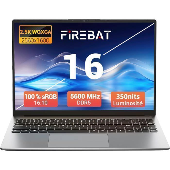 Ordinateur Portable Laptop 16 Zoll AMD Ryzen 7 H255 16