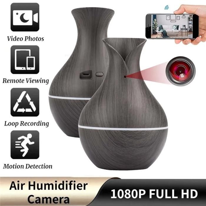 Humidificateur d'air forme 1080P HD surveillance de sécurité à domicile sans fil détection de mouvement caméra espion WiFi