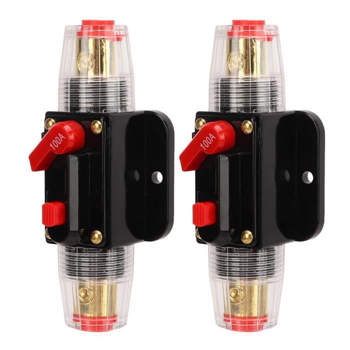 Disjoncteur DC 12-24V 20-150A - Pour Audio Voiture, Solaire, Camping-car - Protection Réglable - Hamei