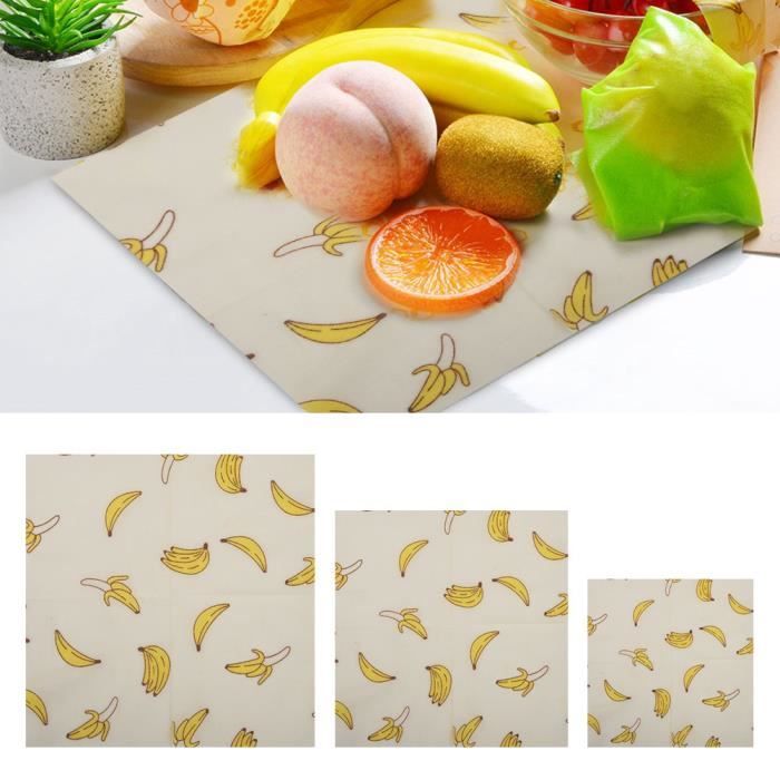 Bees Wrap Lot de 3/ emballages Alimentaires Tailles Assorties Bleu