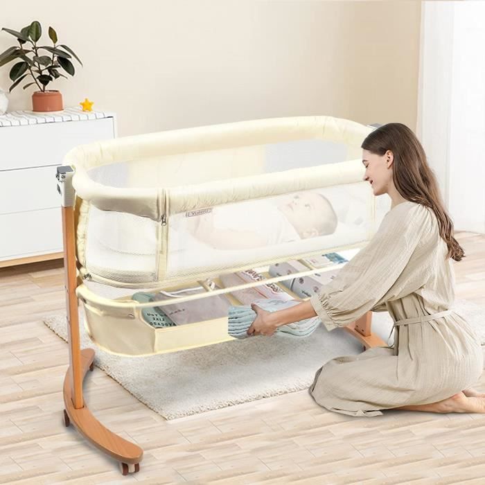 DOMICILE Lit bébé Pliable avec matelas Lit à roulettes pour bébé jusqu'à 18  mois - Cdiscount Puériculture & Eveil bébé