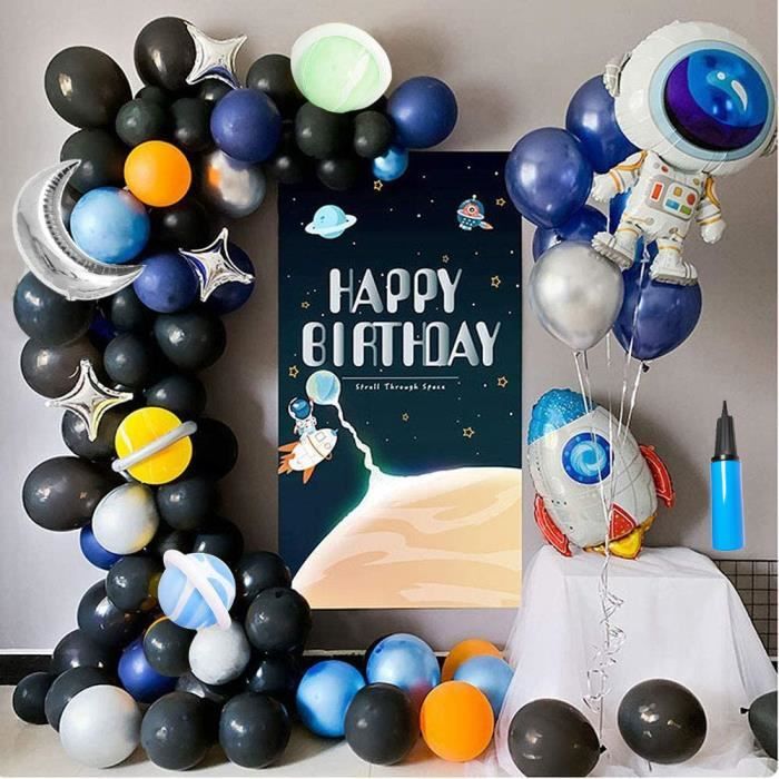 Ballon hélium fusée pour déco anniversaire enfant thème astro