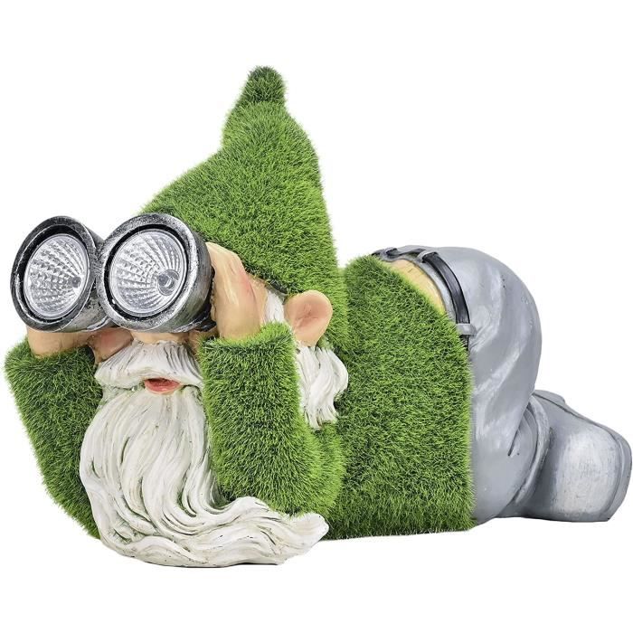 Nain De Jardin Solaire Avec Tondeuse - Déco Extérieur Étanche - Cadeau Jardin Original