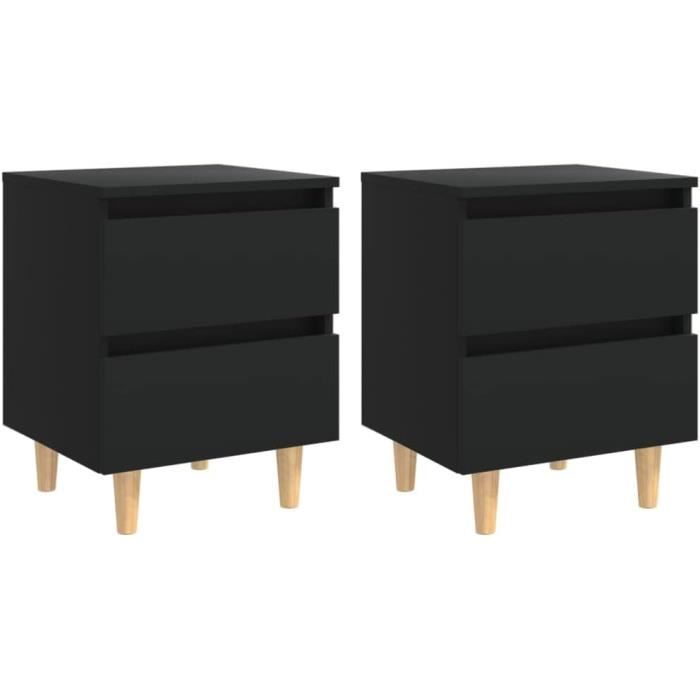 SALE 2025Armoire de Nuit - Table de chevet Hill Gris 46x35x49,5 cm Bois de pin solide,6,78 Kg