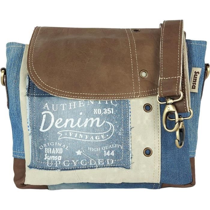 Sac Bandoulière Nylon Et Cuir KATANA Rouge