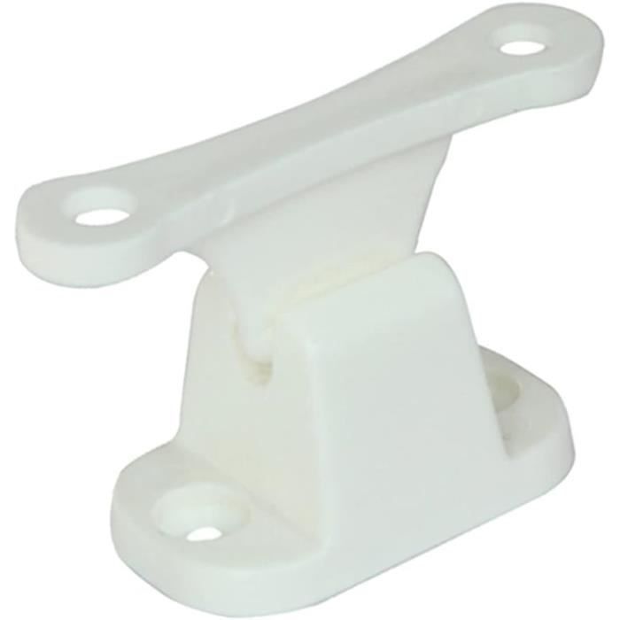 Kit 3 Butoirs De Porte Pour Camping-car - En Nylon Blanc, Vis Inox, Pour Maintenir La Porte Ouverte (45x38 Mm)