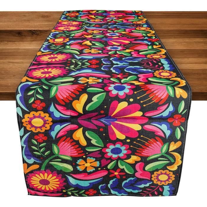 Chemin De Table Fleuri 100x150 Cm - Nappe Printemps Été Déco Maison - 5