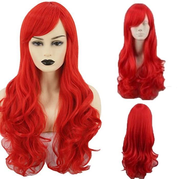 Petite Sir ne Ariel Perruque Ondul e Cosplay Perruque Synth tique