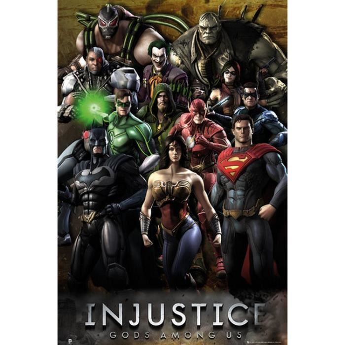 Injustice Marvel God Among Us 61x91 5cm Affiche Poster Achat Vente Affiche Poster Cdiscount