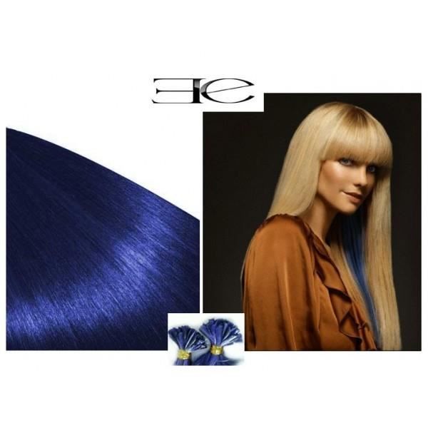 20 m ches Extensions  BLEU  cheveux 100 naturels  chaud 50 