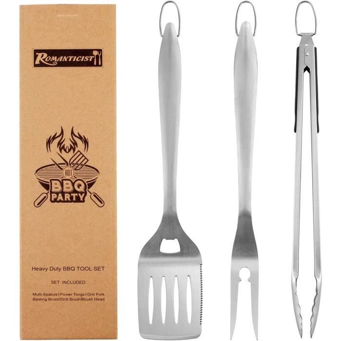 3PC Ensemble d'outils pour Barbecue Robuste Accessoires pour Barbecue