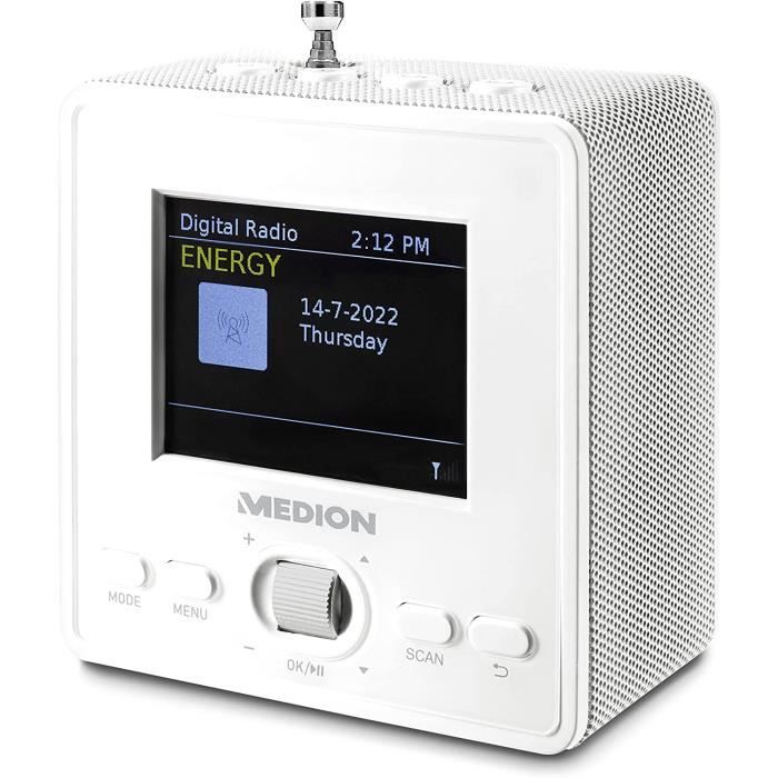 Radio DAB+ Avec Bluetooth - Grand Écran TFT, Réveil, Rechargeable USB-C, Prise Casque, Pour Cuisine Ou Voyage
