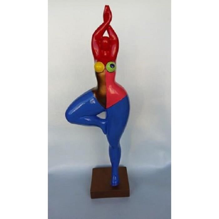 Statue Femme Nana Danseuse Laure Terrier - Résine Multicolore 28cm - Peinte Main