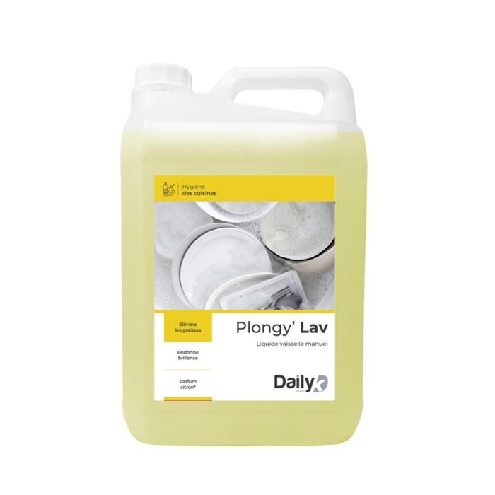 Liquide vaisselle manuel parfum citron PLONGYLAV - Bidon 5L -