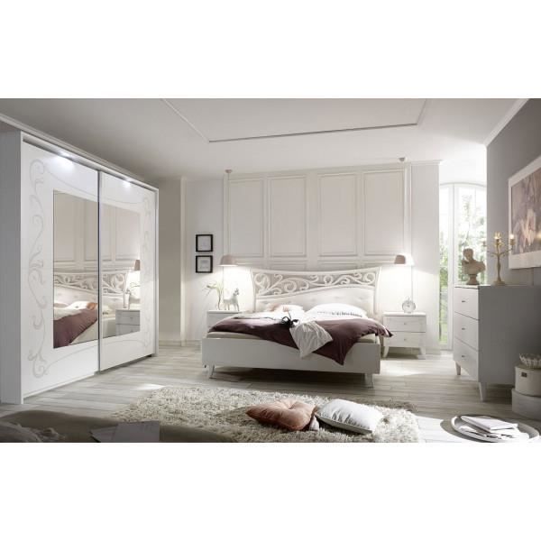 Chambre Complete 180x200 Blanc Esmeralda N 1 Blanc Bois Lit L 210 X L 211 X H 116 Cm Armoire L 229 X L 64 X H 216 Cm Achat Vente Armoire De Chambre Chambre Complete 180x200 Cdiscount