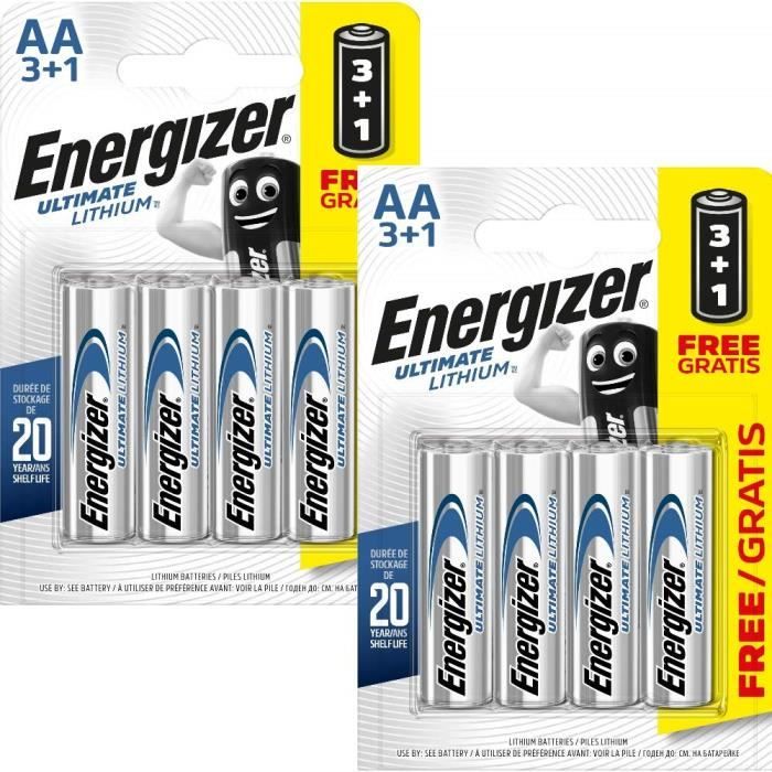 All Trade Direct Energizer Aa Lot de 8 piles lithium LR6 L91 Date de  péremption 2025 - Cdiscount Jeux - Jouets