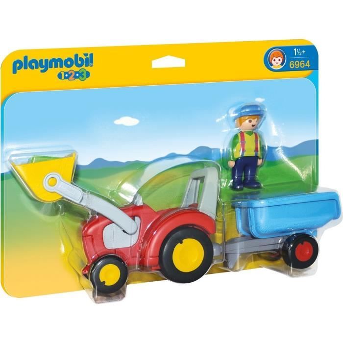 Lot Playmobil – Jeep 3754 + Remorque + Pilote + Motocross – Occasion