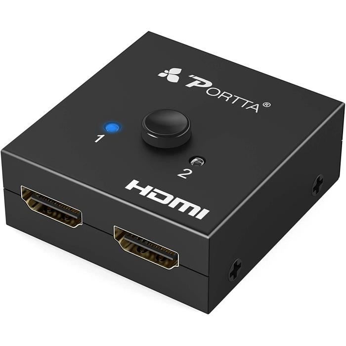 Commutateur HDMI bidirectionnel 4K à 2 ports