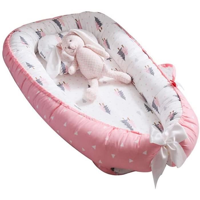 Reducteur De Lit Bebe Nid Pour Nouveau Ne Nourrisson Baby Nest Pour Bebe Couffin De Voyage Portable Arbre Rose 90x55cm Cdiscount Puericulture Eveil Bebe