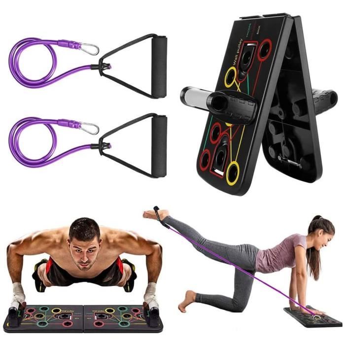 13 En 1 Panneau De Presse Multifonction Pour Gymnase équipement D/'exercice De Musculation Pour Panneau De Pression Portable Avec Bandes De Résistance Ensemble De Panneaux De Support Pour Push Up