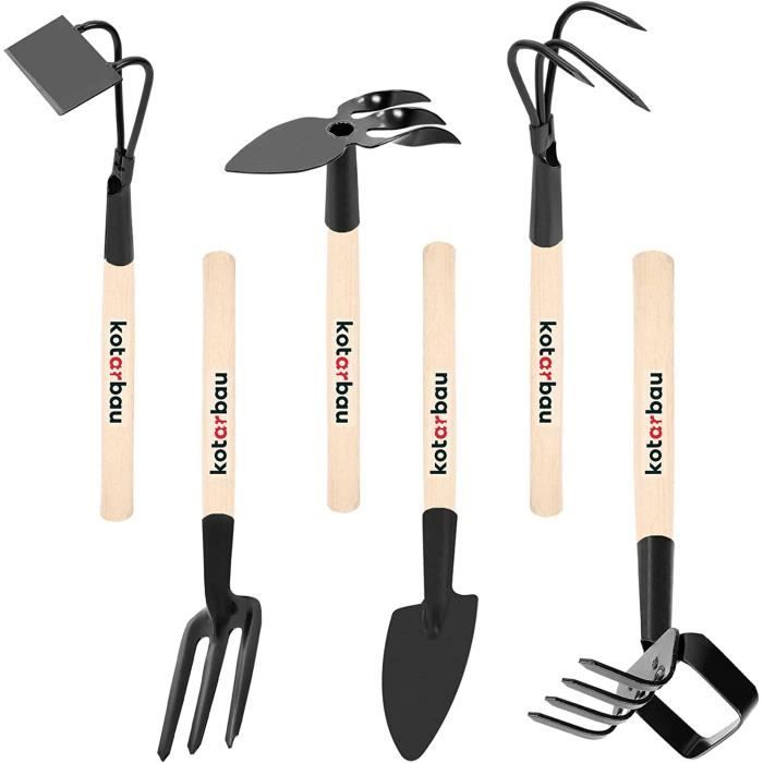 Kit d'outils de jardinage Kotarbau - Lot de 6 outils pour l'entretien du jardin
