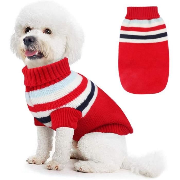 Vetement pour Chien,Manteau pour Chien Tricoté,Noël Pull Chien,pour Les  Chiens de Petite et Moyenne Taille,rouge-M - Cdiscount