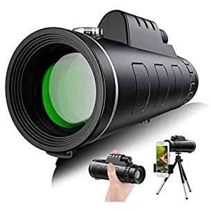 Avec support pour smartphone et tr/épied camping Monoculaire Starscope /Étanche Pour observation des oiseaux 80 x 100 haute puissance HD randonn/ée