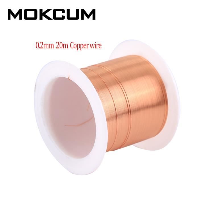 Bobine Fil Magnétique 0,1mm - 50m De Cuivre Émaillé Haute Température Pour Bricolage Électronique
