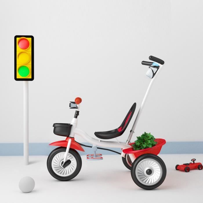 Tricycle pour Enfants - HHENGDAFS - Rouge/Blanc - 18 mois à 6 ans - Panier de Rangement