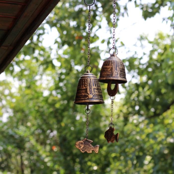 Décoration du jardin,Carillons éoliens japonais en fer, cloches porte  bonheur, décoration suspendue, cadeau - Type Temple ( S ) - Cdiscount Jardin