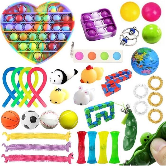 35 Pièces Jouets Sensoriels,Gadgets Anti-Stres, Fidget Toys Pack Pas Cher,  Sensory Toy Set pour TDAH Autisme Les Enfants Adultes - Cdiscount Jeux -  Jouets