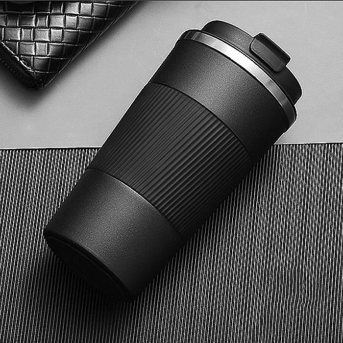 Noir - Tasse à café thermique en acier inoxydable, Bouteille isotherme