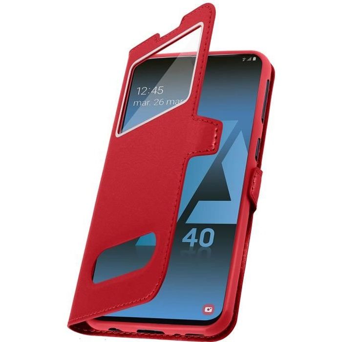 CAXPRO Coque pour Samsung Galaxy A40 Fleur #2 3D Motif Portefeuille Coque Galaxy A40 Étui en Cuir à Rabat avec Fermeture magnétique et Emplacements pour Carte 