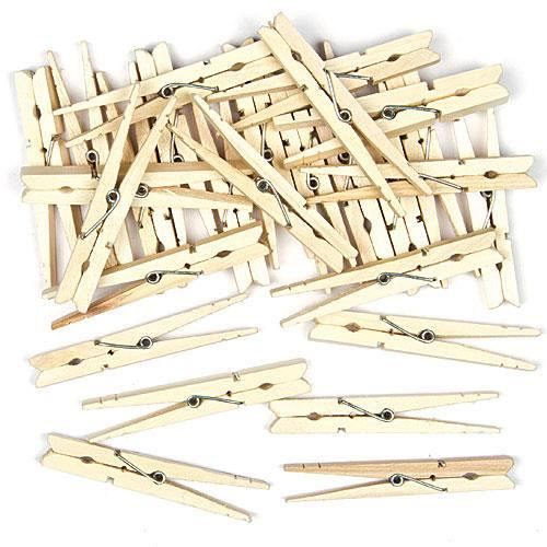 Lot De 40 Pinces En Bois De Noël Avec Ficelle De Jute 5,6 M