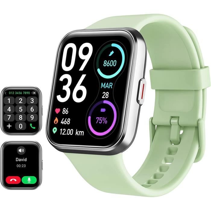 Montre Connectée 1.85" Avec Appel Bluetooth - Moniteur Sommeil/fréquence Cardiaque/SpO2 - Étanche 3ATM - 110 Sports