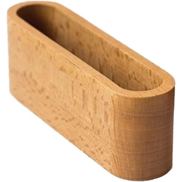 Présentoir Acrylique T-Shape A6 Vertical Avec Base Bois - Porte Menu Prix Magasin
