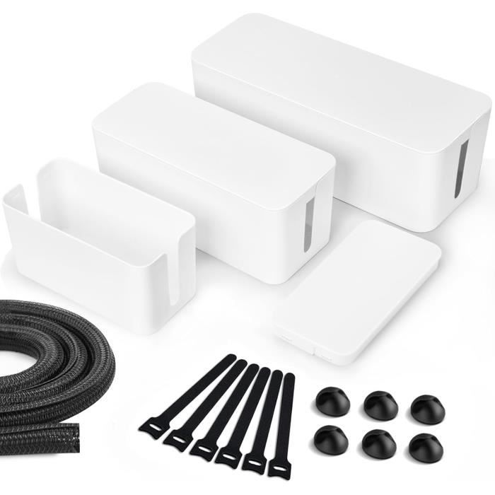BBWELL Lot de 2 Boite Rangement Cable, Cable Management BBWELL Lot de 2 Boite Rangement Cable, Cable Management