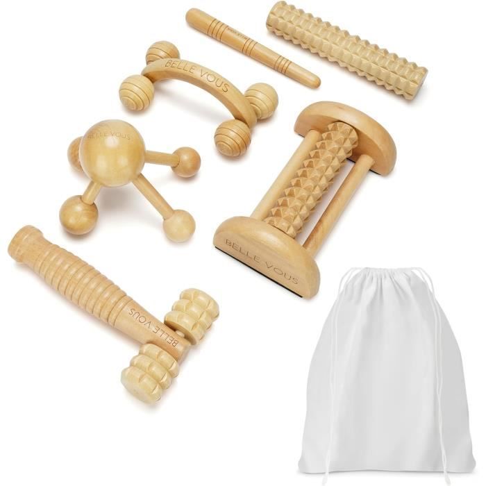 Rouleau Massant Anti-cellulite 9 Roulettes - Drainage Lymphatique Manuel Pour Jambes, Cuisses, Bras - Turquoise - 3
