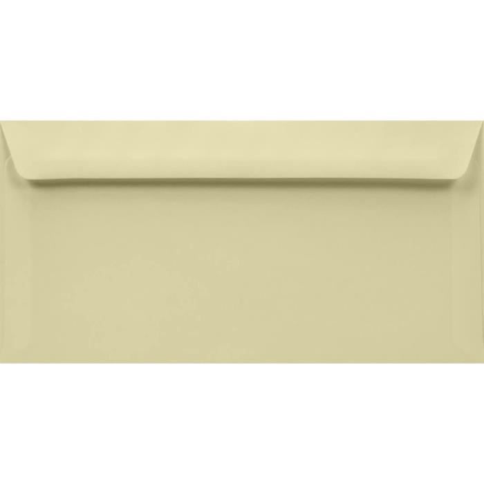 50 Enveloppes Longues En Papier Kraft DL - 110x220 Mm - 100g - Écologiques Et Recyclées - Pour Invitations, Courrier