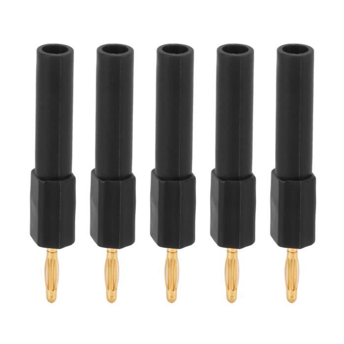 Lot De 5 Adaptateurs De Fiche Banane 4mm Vers 2mm - Laiton, Bonne Conductivité, Pour Multimètres Et Instruments